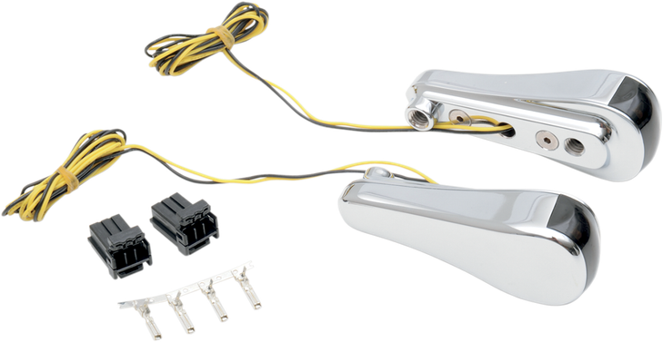 Alloy Art Turn Signals - Led - Front - Smooth - Chrome Rgfs1-1