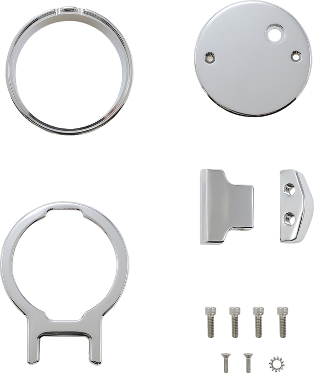 La Choppers Gauge Mount - Single - Chrome - Dyna/Sportster La-7397-01C