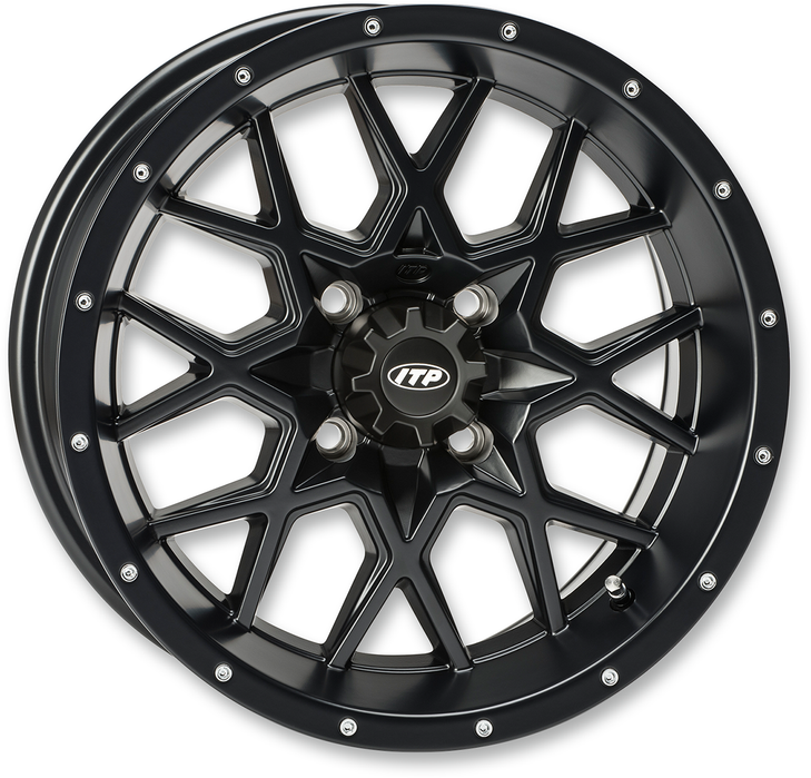 Itp Wheel - Hurricane - Front/Rear - Black - 15X7 - 4/156 - 4+3 1528644536B