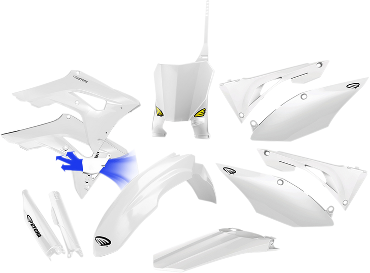Cycra Body Kit - Powerflow - White 1Cyc-9320-42