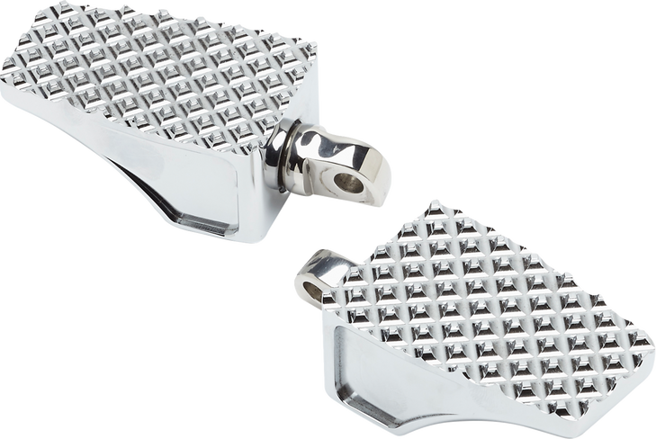 La Choppers County Line Billet Footpegs - Front - Chrome La-P100-01C