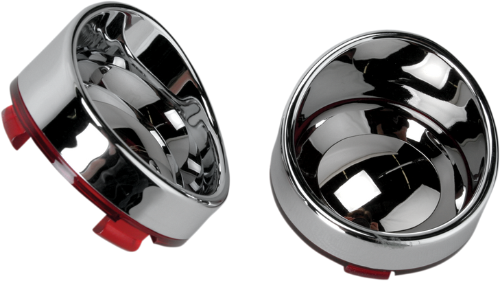 Drag Specialties Visor-Style Bezel/Lenses - Red/Mirror