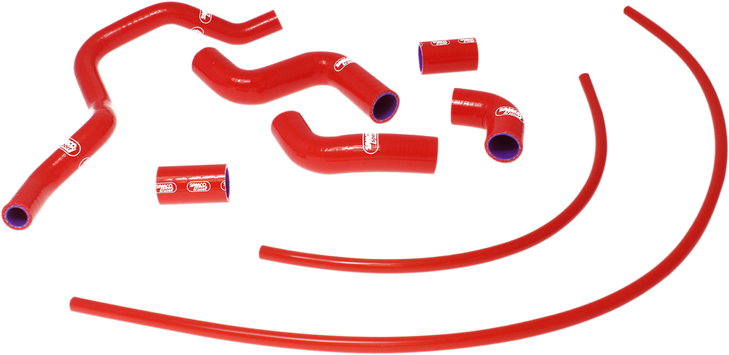 Samco Sport Radiator Hose Kit - Red - Aprilia Apr6-Rd