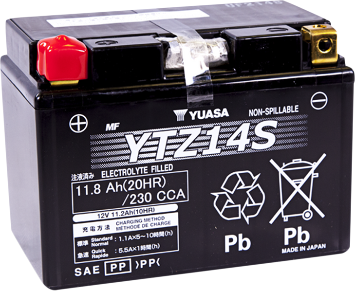 Yuasa Agm Battery - Ytz14S Yuam72Z14
