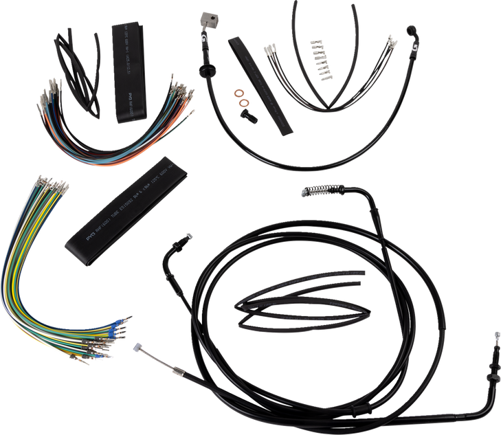 Burly Brand Extended Cable Kit - 12" Ape Hanger - Rebel B30-1307