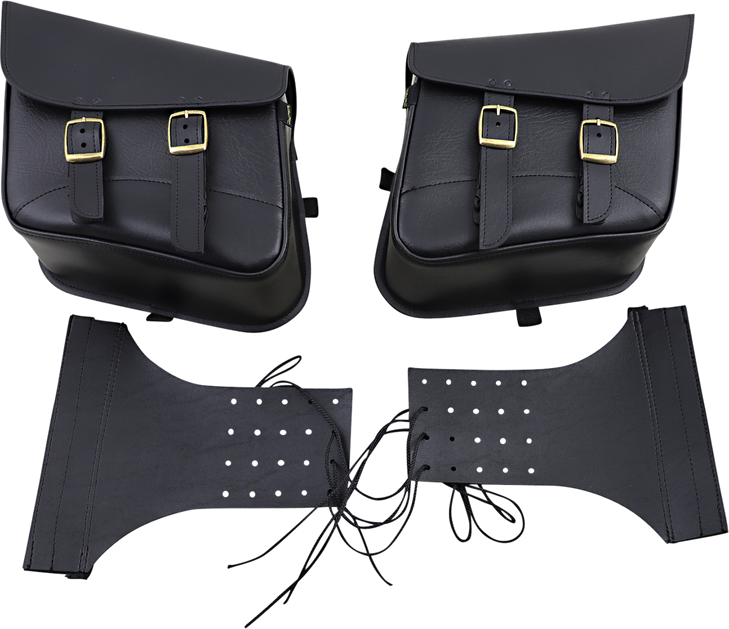 Willie & Max Luggage Brass Monkey Saddlebags - Slant - Brass - Small 59588-08