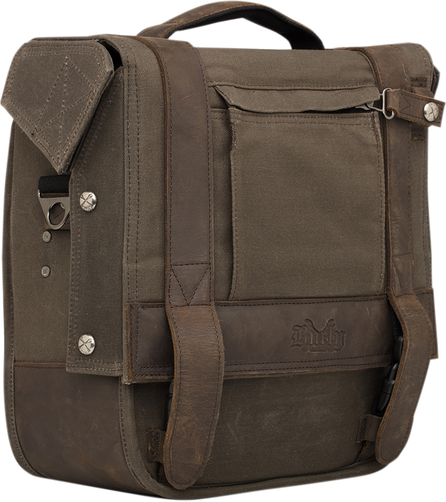 Burly Brand Detachable Saddlebag - Dark Oak B15-1000D