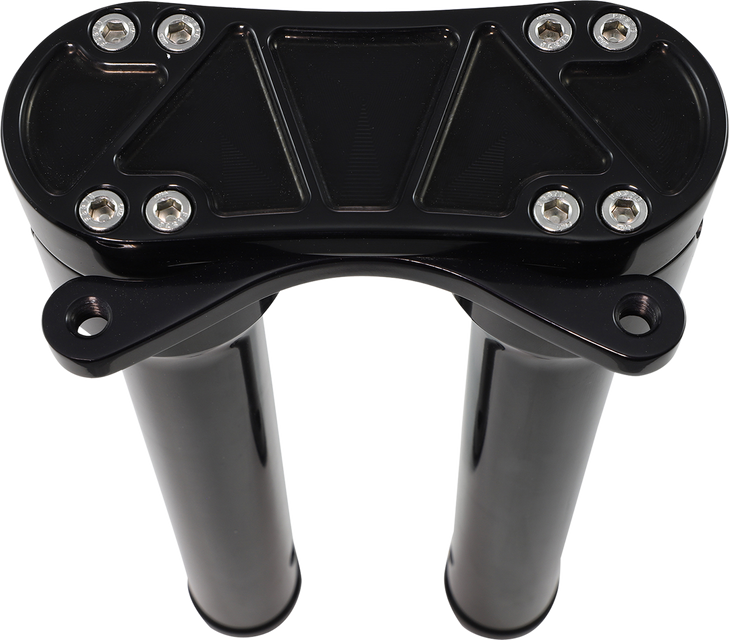 Accutronix Risers - Threaded - 12" - Gauge Mount - Black Hr2212-Mb