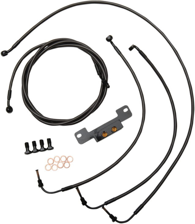 La Choppers Handlebar Cable/Brake Line Kit - 18" - 20" Ape Hanger Handlebars - Midnight La-8055Kt-19M