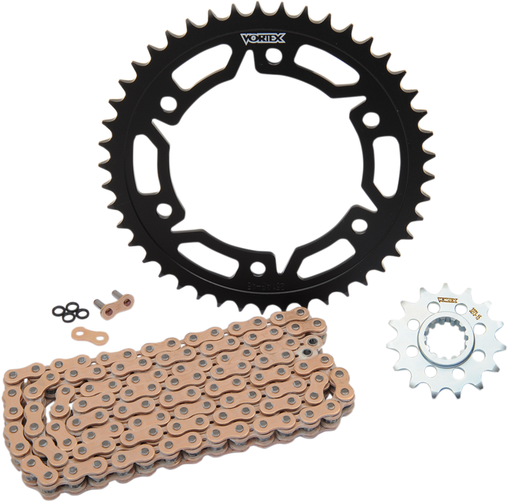Vortex Steel Chain Kit - Gold - Honda - Cbr 600Rr - '03-'06 Ckg6345