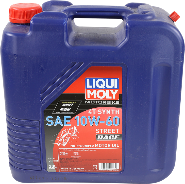 Liqui Moly Street Race Synthetic 4T Oil - 10W-60 - 20L 20303