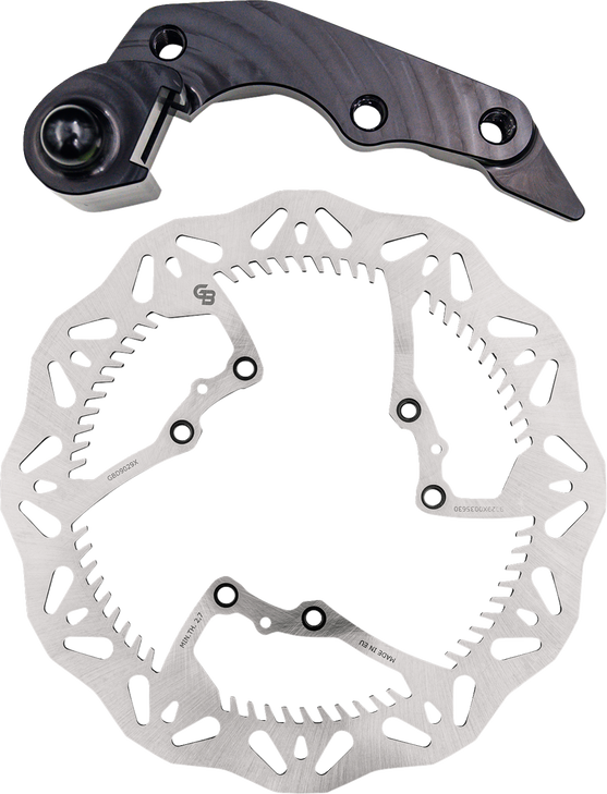 Gbrakes Brake Rotor Kit 270Mm Solid Mount Wave Rotor + Bracket Gbdos212