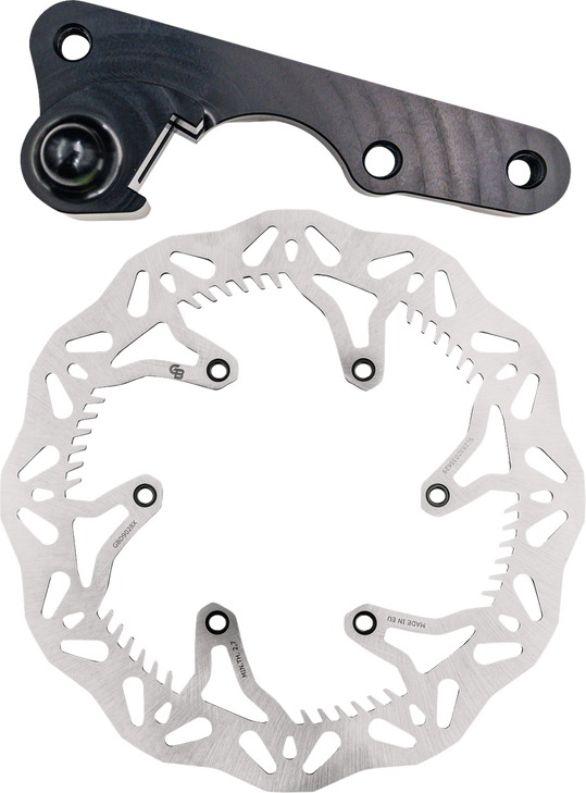 Gbrakes Brake Rotor Kit 270Mm Solid Mount Wave Rotor + Bracket Gbdos215