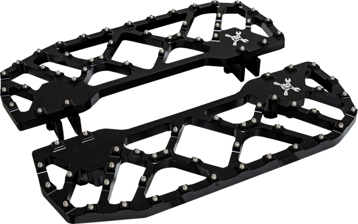 Burly Brand Mx-Evolution Floorboards - Rider - Black - Flh/Flt '85-'24 B13-1053B