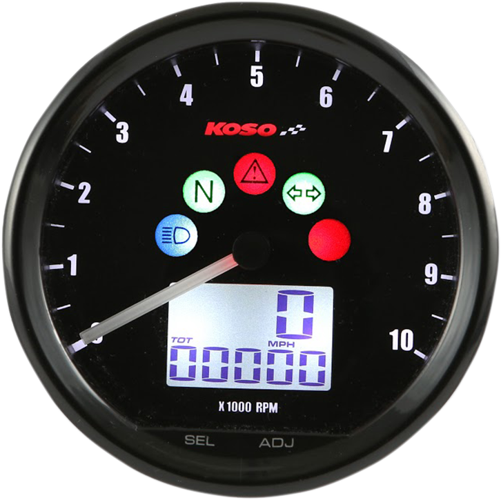 Koso North America Multifunction Meter - Tnt D64 - Black Ba058100