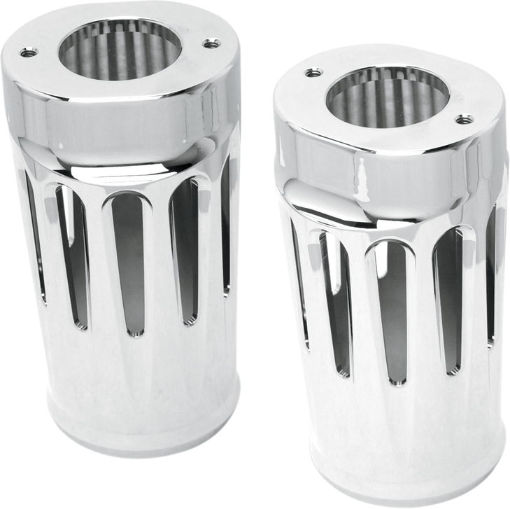 Arlen Ness Fork Boot Covers - Chrome - Deep Cut - Flhtd 20-012