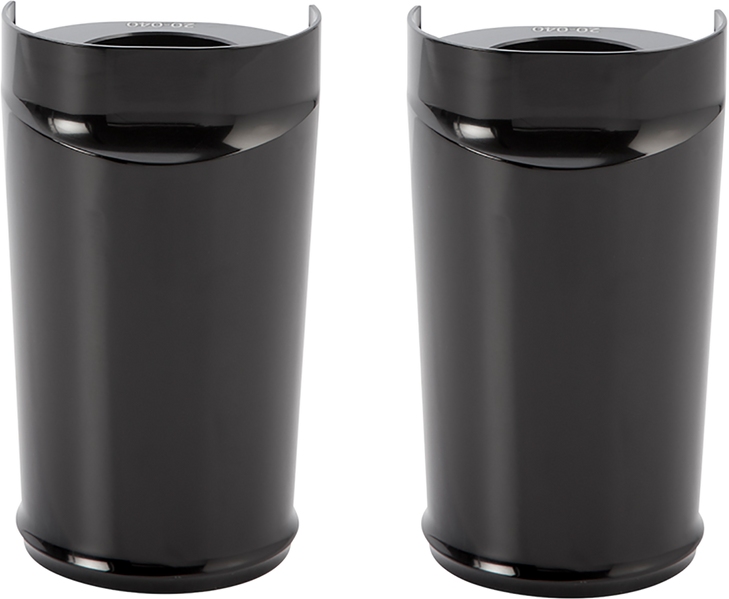 Arlen Ness Fork Boot Cover - Black Anodized - Smooth 20-033