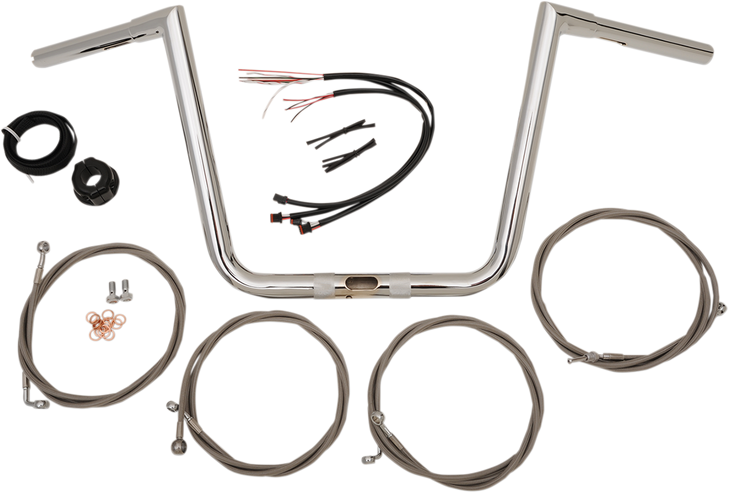 La Choppers Handlebar And Cable Kit - 10" - Chrome La-7312Kt1-61