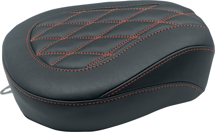 Mustang Wide Tripper Passenger Seat - Black W/ American Beauty Red Stitching 76648Ab