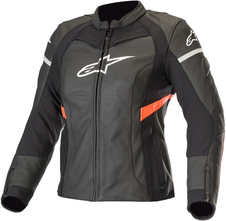Stella Kira Leather Jacket - Black/Red - Us 6 / Eu 42 3112019-1030-42