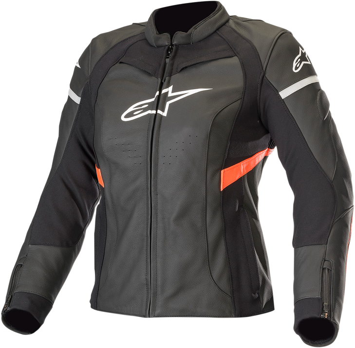 Stella Kira Leather Jacket - Black/Red - Us 8 / Eu 44 3112019-1030-44