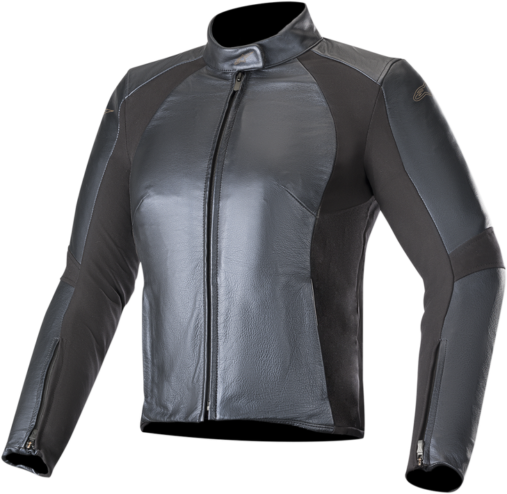 Stella Vika V2 Leather Jacket - Blue - Us 6 / Eu 42 3115519-7180-42