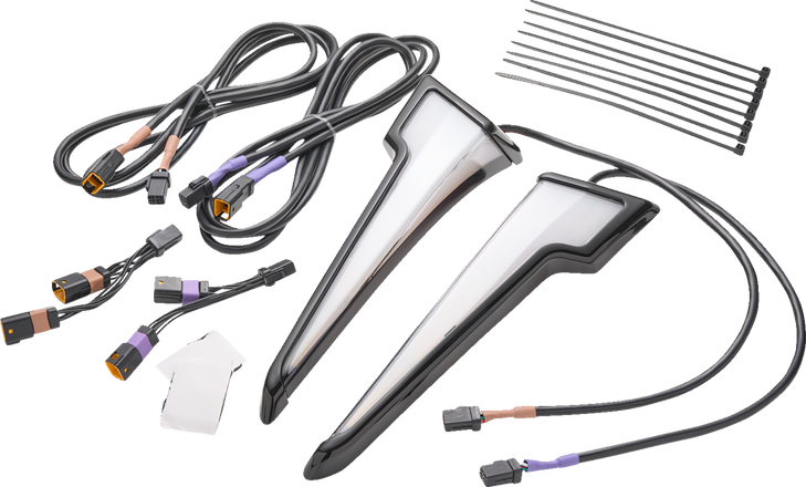 Ciro Quill Fairing Light - W/Turn Signal - Black - Flhx 12201