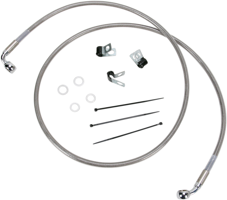 Drag Specialties Brake Line - Front - 6" - Stainless Steel
