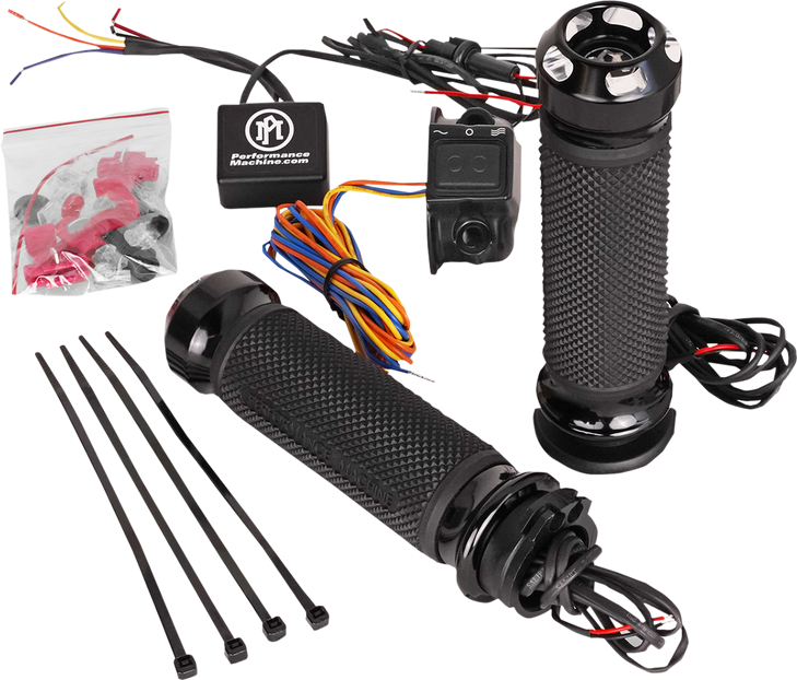Performance Machine (Pm) Grips - Apex - Heated - Cable - Contrast Cut 0063-2092-Bm