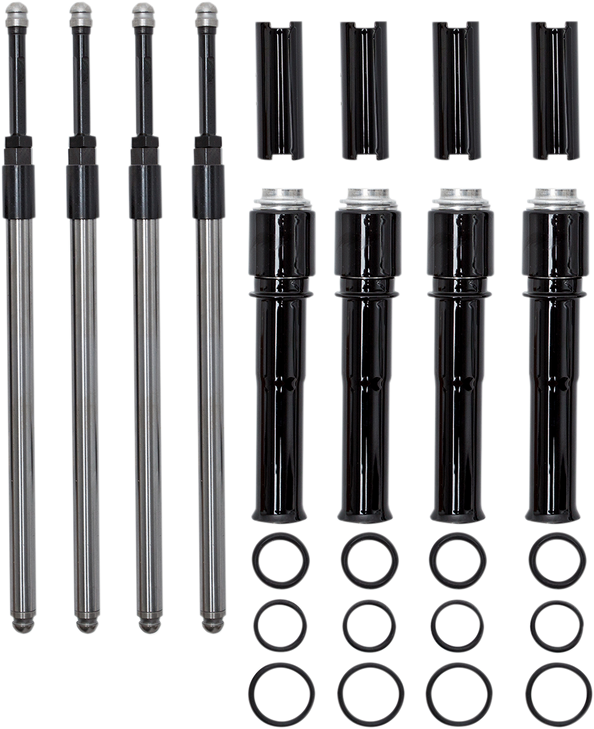 S&S Cycle Quickee Pushrod Kit With Gloss Black Covers - M8 930-0137