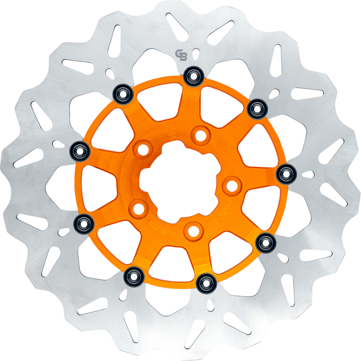 Gbrakes Brake Rotor Front Wave Floating Orange Gbdu020