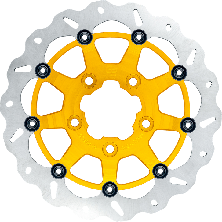 Gbrakes Brake Rotor Front 13"Nb Wave Floating Gold Gbdu034