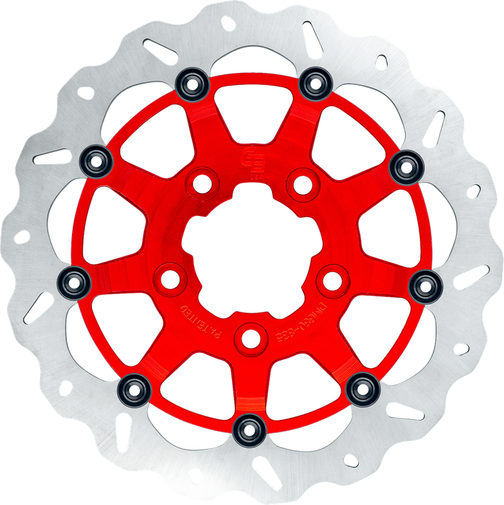 Gbrakes Brake Rotor Front 13"Nb Wave Floating Red Gbdu035