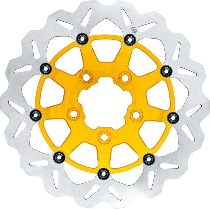 Gbrakes Brake Rotor Front 13" Wave Floating Gold Gbdu031