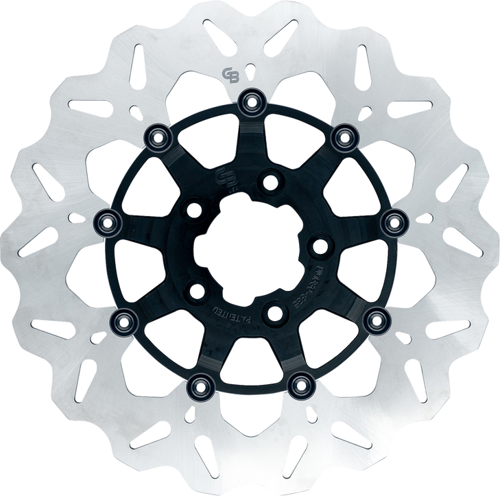 Gbrakes Brake Rotor Front Floating Wave Black Gbdu001