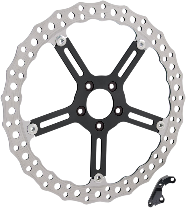 Arlen Ness Jagged Brake Rotor - 15" - Left - Hub-Mount 02-990