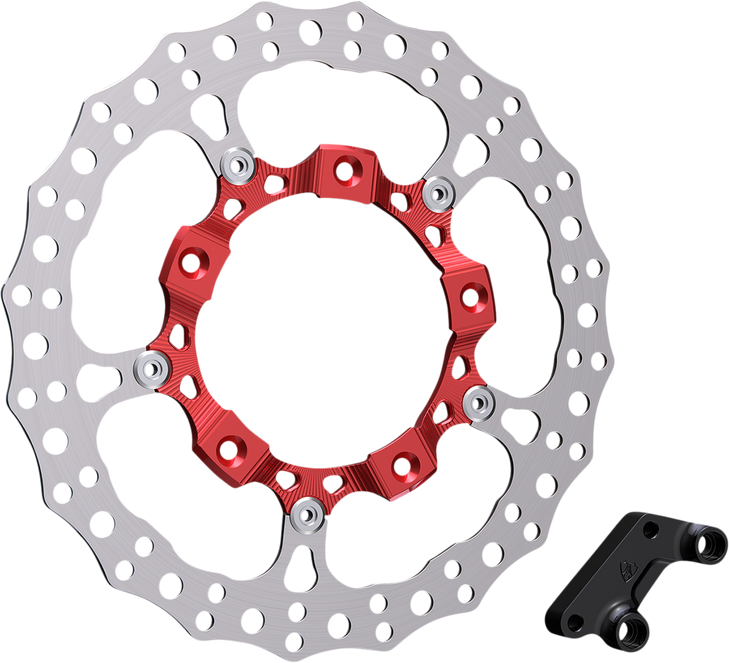 Arlen Ness Rotor 14" - Front Left - Red 300-003