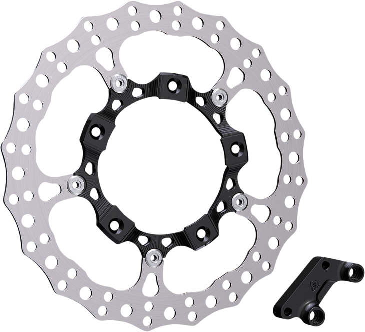 Arlen Ness Rotor 14" - Front Right - Black 300-004