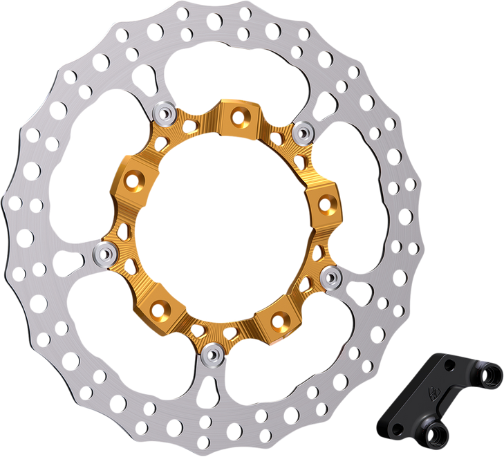 Arlen Ness Rotor 14" - Front Right - Gold 300-006