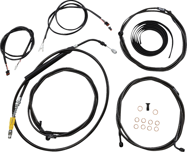La Choppers Cable Kit - Stock Handlebars - Abs - Black La-8058Kt3-08B