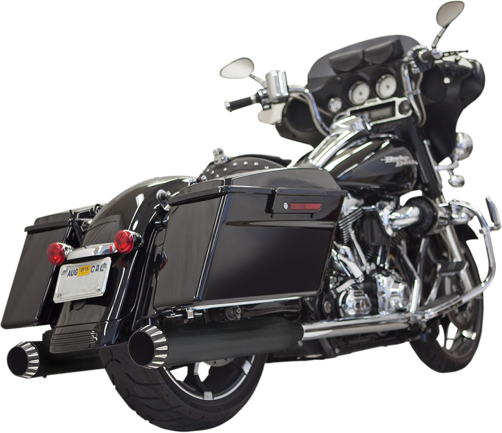 Bassani Xhaust 4" Qnt Mufflers - Black 1F7Qnt5B
