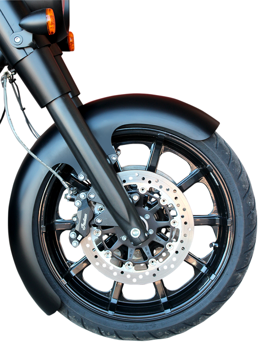 Klock Werks Wrapper Front Fender - Black - Steel - 16"-19" Kwf-04-0468