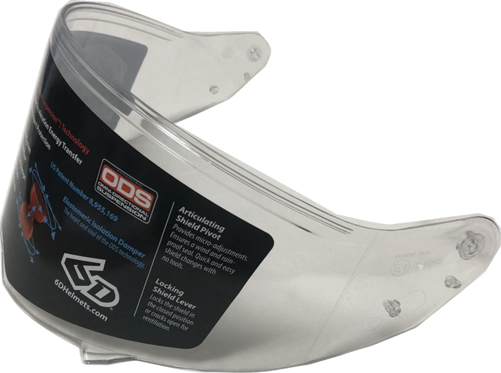6D Helmets Ats-1R Shield - Clear 82-5001