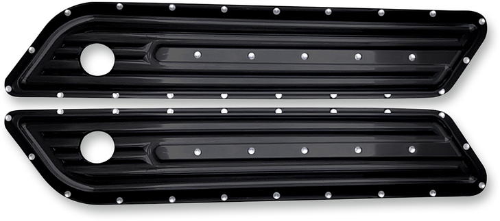 Covingtons Saddlebag Hinge Cover - Dimpled - Black C1010-B