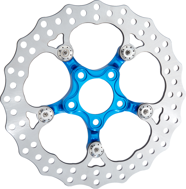 Arlen Ness Spider Rotor - 12-19/32" - Blue - Front 300-109