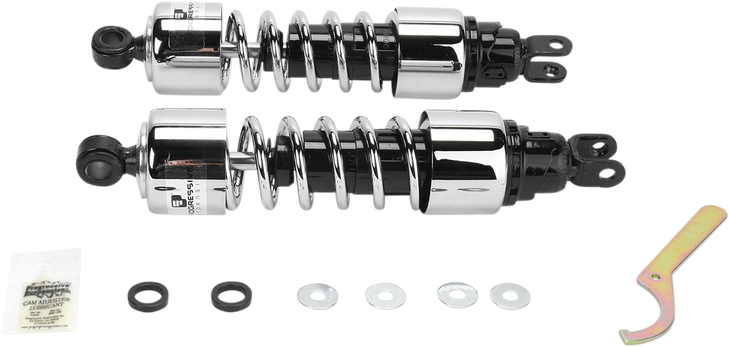 Progressive Suspension Shocks - 412 Cruiser Series - Chrome - 13" - Heavy Duty 412-4224C