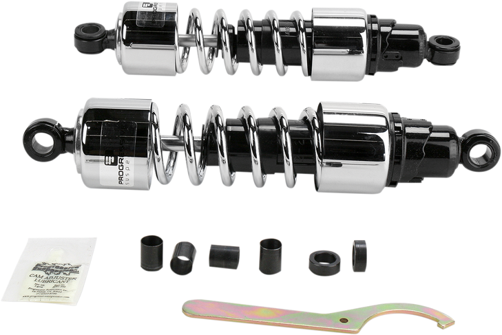 Progressive Suspension 412 Cruiser Series Shocks - Chrome - 12" - Standard 412-4229C