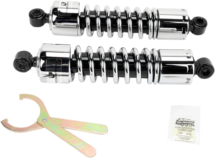 Progressive Suspension 412 Series Shock - 12.5" - Standard - Chrome - Dyna 412-4038C