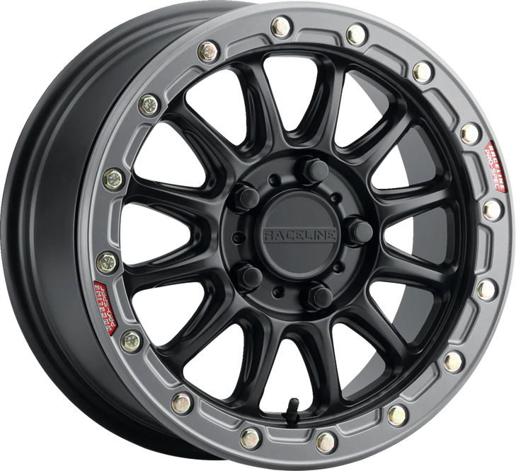 Wheel - Alpha - Front/Rear - Black/With Gun Metal Ring - 15X10 - 4/137 - +10 Mm A14Bg-51037+10
