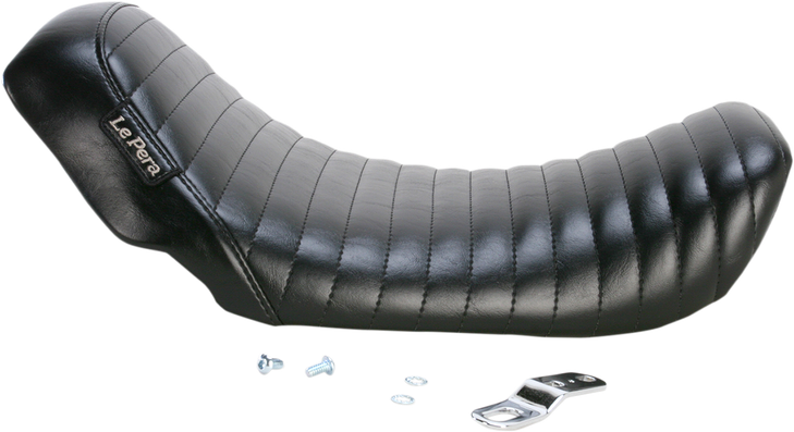 Le Pera Bare Bones Solo Seat - Pleated - Black - Dyna '06-'17 Lk-001Pt